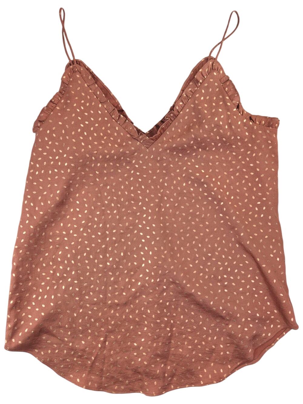 Express | Dusty Rose Camisole Tank w/Gold Leaves | Size XS